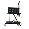 Multi-Purpose Foldable Double-Decker 4 Wheels Plastic Shopping Cart Trolley with Basket