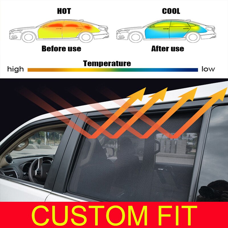 Car Side Magnetic Window Sunshade Curtain